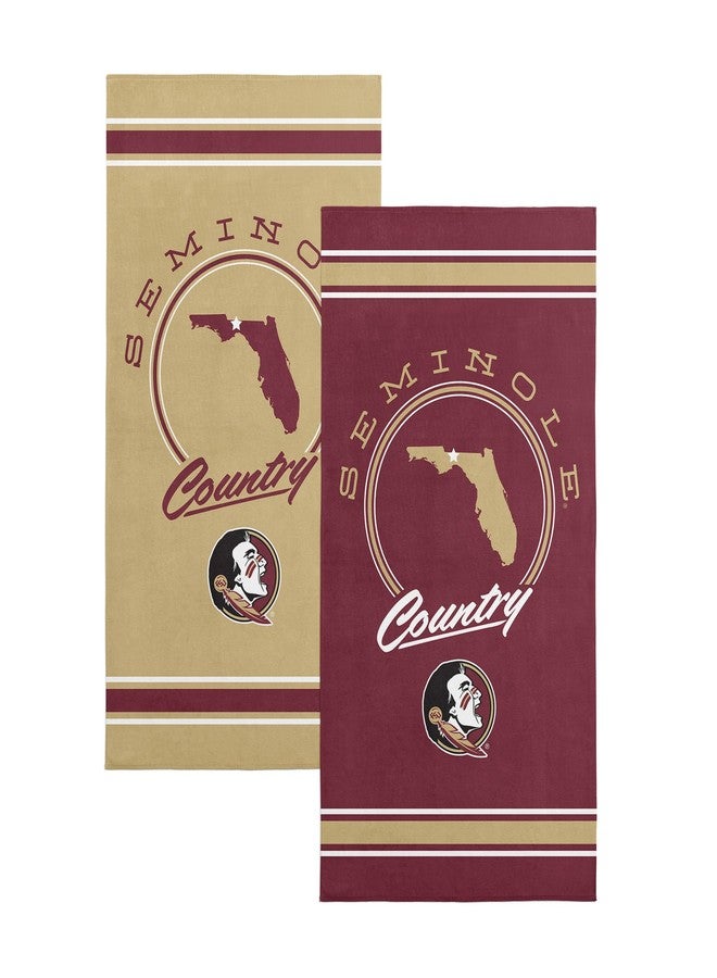 NORTHWEST Florida State Seminoles NCAA Homebreak Beach Towel 2 Pack 30 x 60 Inches - Image 1