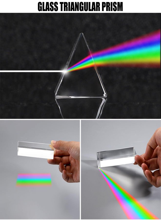 Sumnacon Photography Prisms, Optical Crystal Glass Triangular Prisms for Teaching, 60mm Glass Prism Rainbow Light Spectrum Effects, Photography Accessories - Image 5