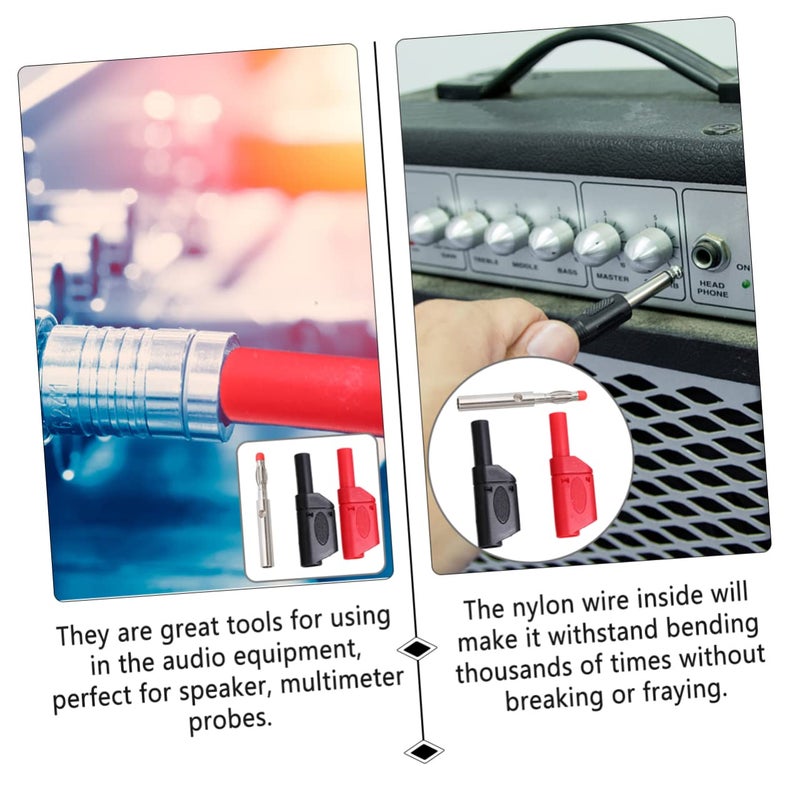 10pcs Insulated Banana Plug Connectors Flexible Heat Resistant Multimeter Test Leads - Image 4