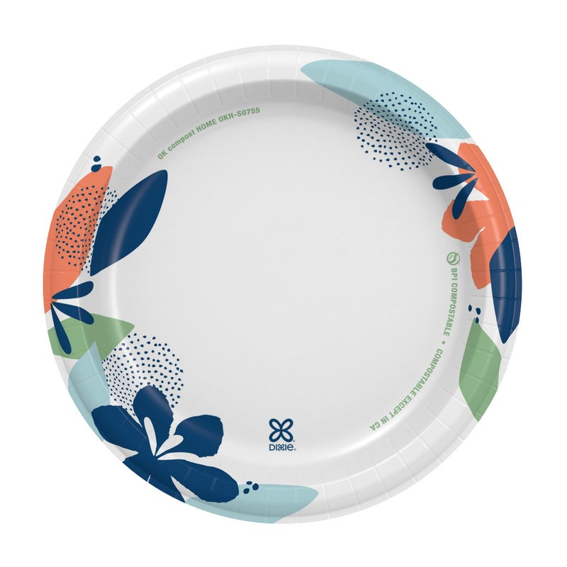 Dixie Medium Paper Plates, 8.5 Inch, 90 Count, 2X Stronger*, Microwave-Safe, Soak-Proof, Cut Resistant, Disposable Plates For Everyday Breakfast, Lunch, & Dinner Meals - Image 2