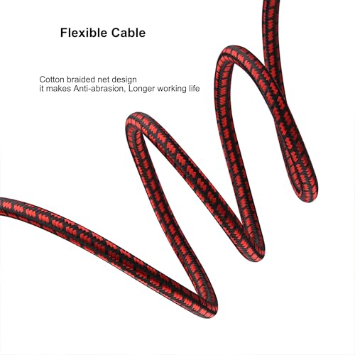 Primeda 3.5mm Aux Cord 3.2ft/1m,Audiophile Stereo Audio Cable Braided Gold-Plated Unbreakable for Laptop Tablets,Headphones, Smartphones,Cars,MP3 Players - Image 5
