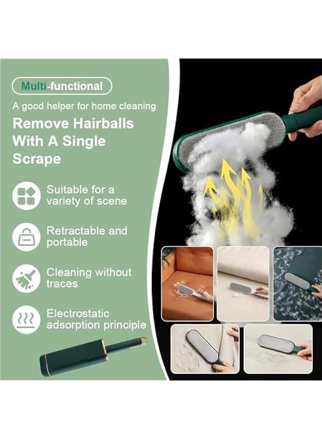 هوكور فرشاة تنظيف شعر الحيوانات الاليفة على الوجهين لازالة القطط والكلاب للاريكة والسرير والملابس بلون اخضر (10-3) - Image 3