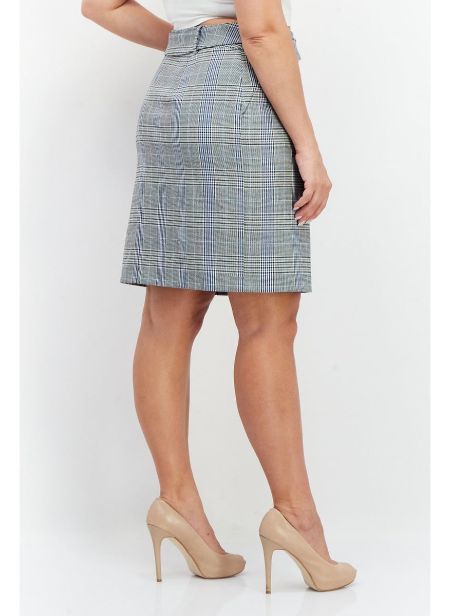 Zero Women Plaid Mini Skirt, Black Combo  - Image 3