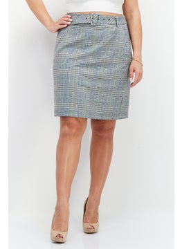 Zero Women Plaid Mini Skirt, Black Combo  - Image 1