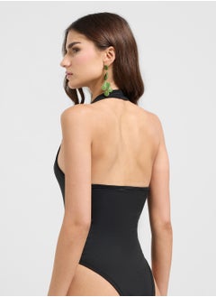Ginger Halter Neck High-Leg Swimsuit  - Image 2