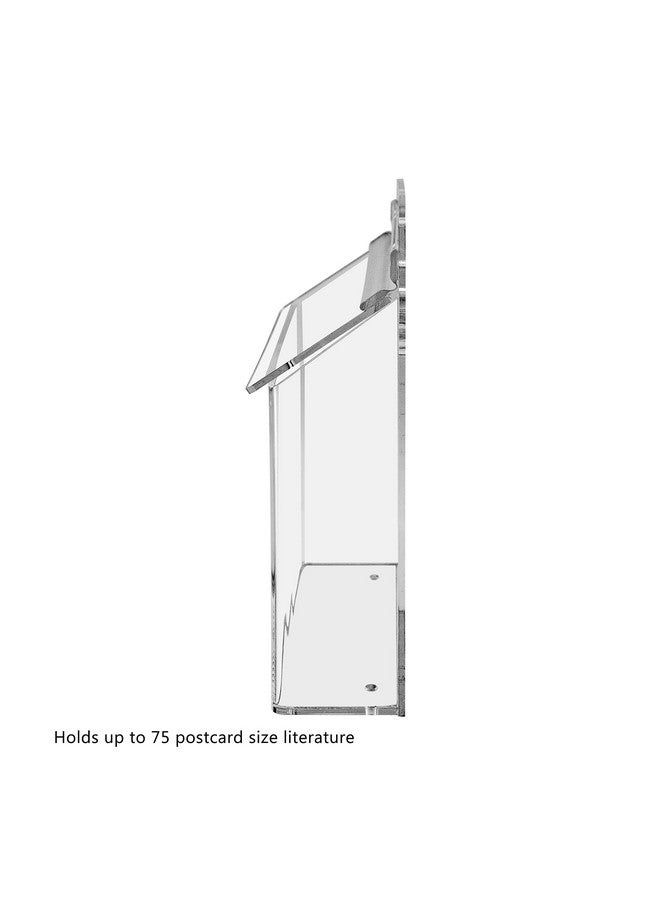 Marketing Holders Outdoor Brochure Holder Holds 7.5 X 5.5 Advertising Postcards Clear Acrylic Wall Mount Promotional Material Box With Lid Includes Adhesive Strips And Take One Sticker - Image 5