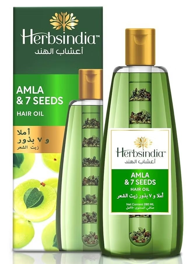 Herbsindia  Amla & 7Seeds Hair Oil 280Ml - Image 1