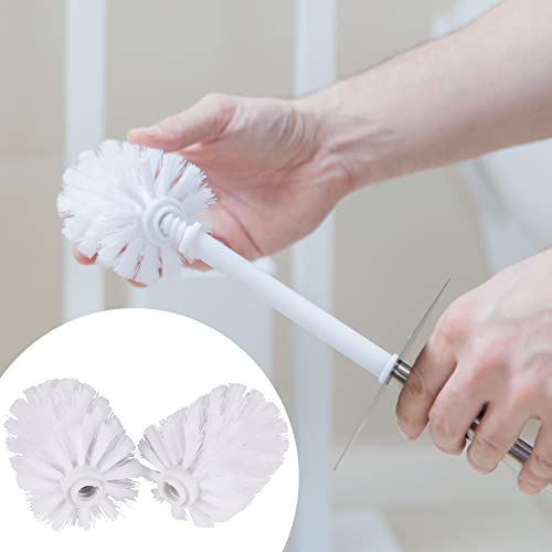 Saycker 2Pcs Toilet Brush Replacement Head Cleaning Tool, Suitable for Brush rods with a Diameter of 12mm, White - Image 3