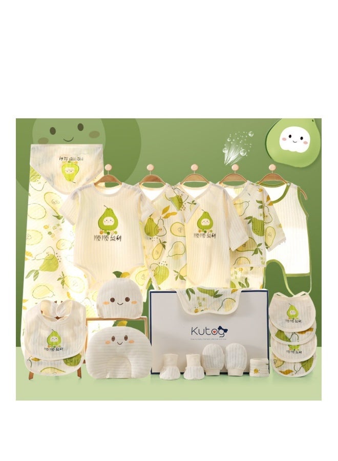 دوكو طقم هدايا حديثي الولادة 22 قطعة، طقم ملابس حديثي الولادة للأولاد والبنات، مستلزمات ملابس أطفال مع بطانية، قطن فاخر 100%، لفصول الربيع والصيف والخريف والشتاء - Image 3