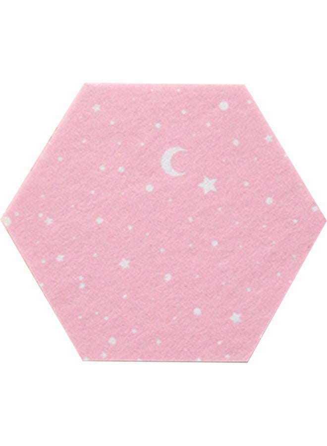NIBEMINENT Hexagon Style Message Board Pink/Silver - Image 1