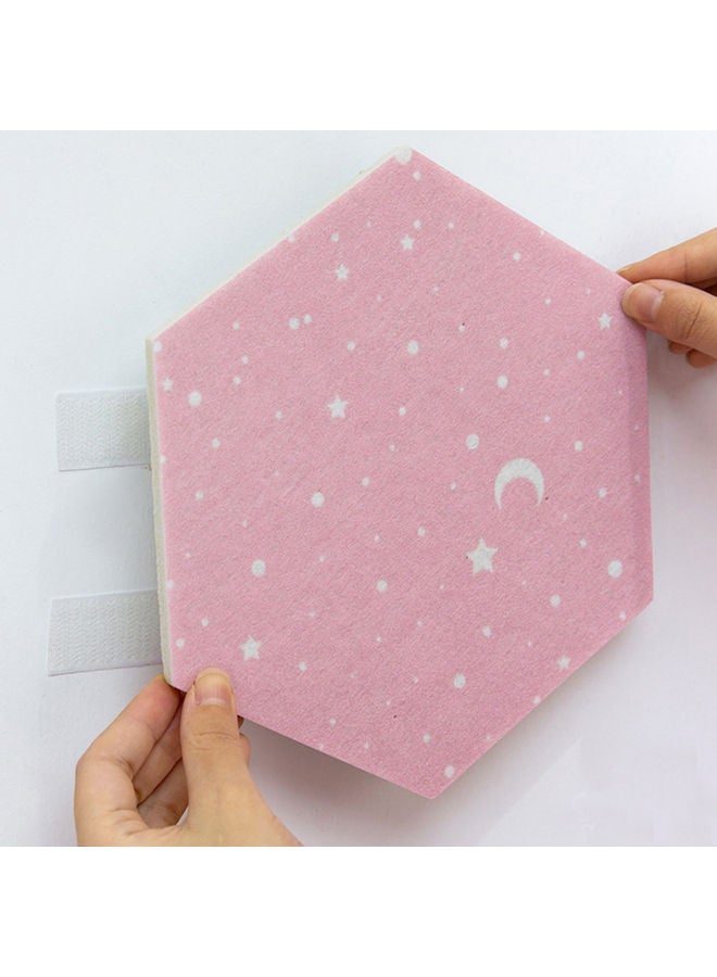 NIBEMINENT Hexagon Style Message Board Pink/Silver - Image 2