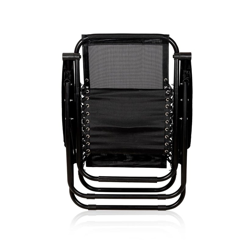 STAR WORK كرسي ستار وورك زيرو غرافيتي كرسي حديقة قابل للطي مع وسادة قابلة للإزالة أسود - Image 5