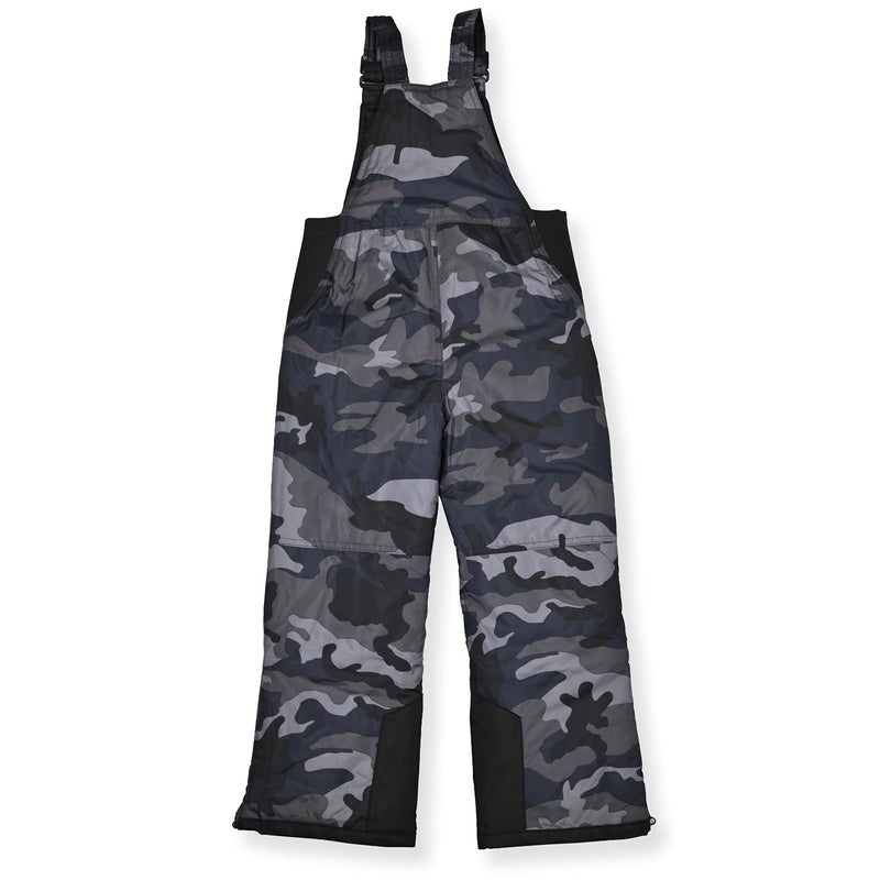Arctic Quest Boys Girls Unisex Classic Ski & Snow Bib Overall Winter Snowsuit Water-Resistant Windproof Outdoor Rain Bib, Black Camo, 5-6 - Image 2