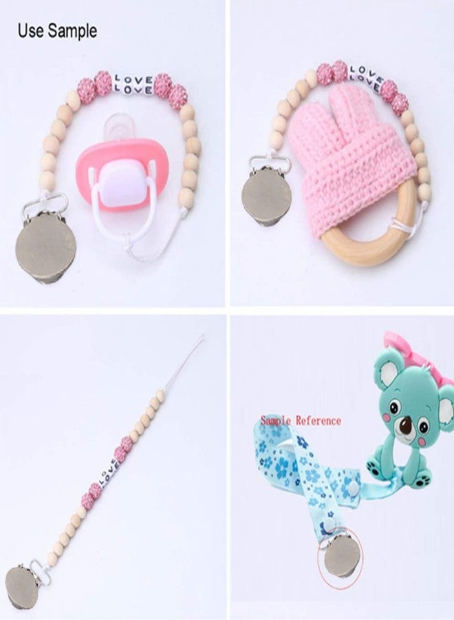 LIANGLIDE Round Pacifier Clips, Suspender Snaps,30pcs Metal Round Clips for Toddler Prevention Electroplated Stainless Steel Suspender Clips for Teething - Image 5