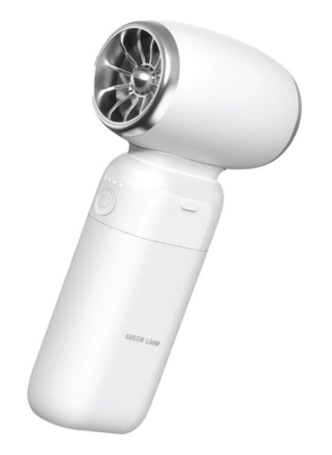 Multifunctional 10000mAh Power Bank and Fan, Air Blowing, Dust Protect, Smooth Air, Soft Nozzle, Up to 9 Hours of Run Time - White