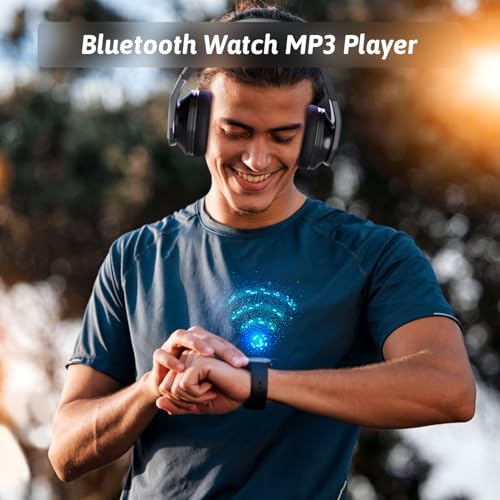 wiwoo MP3 Player with Bluetooth,Sport Bluetooth MP3 Player with Clip and Watch Band for Running Climbing Hiking Cycling Jogging Yoga with Voice Recorder Clock (No FM Radio) Micro SD Card up to 128GB - Image 4