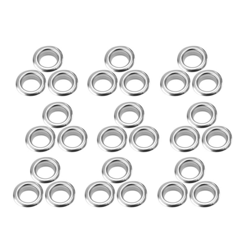 Generic 200Pcs 8mm Metal Round Eyelet Grommet Scrapbooking Holes Leather Craft Bags DIY Sewing Accessories  - Image 2