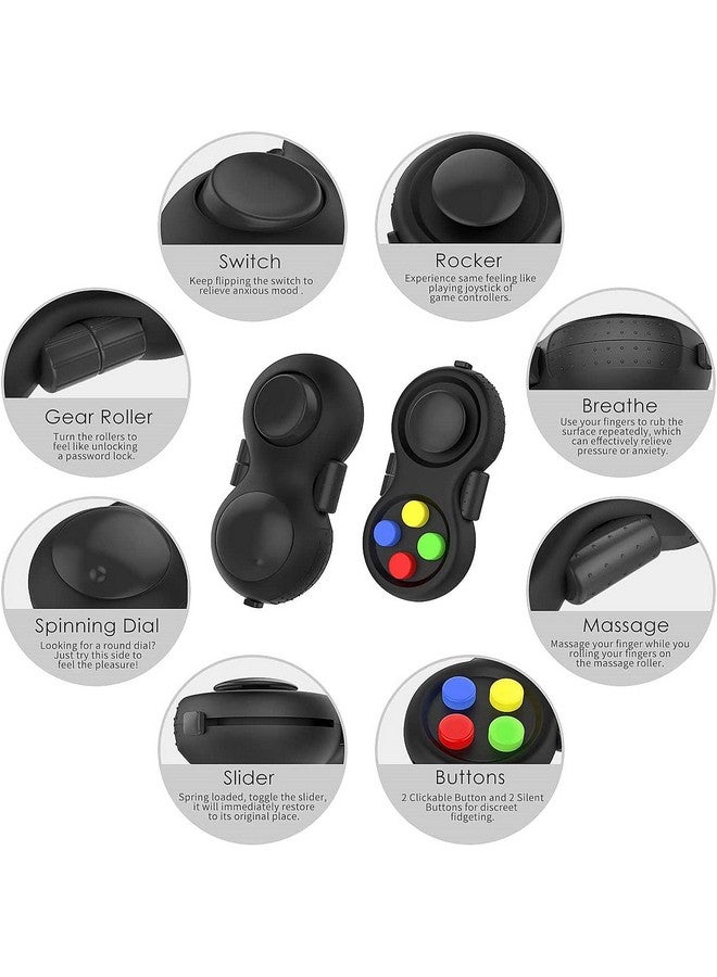 Livyu life LIVYU LIFE Fidget Pad Fidget Focus Toy with 8-Fidget Functions and Lanyard - Perfect for Relieving Stress (Cameo Blue) - Image 4
