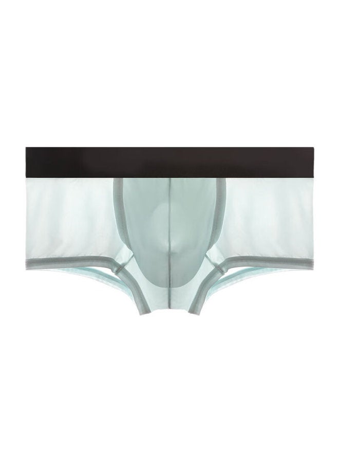 Aoyuansu 3-pack Gun-style Detachable Ice Silk Underwear, Summer Thin Support Boxer Briefs, Black + Royal Blue + Gray, 3XL