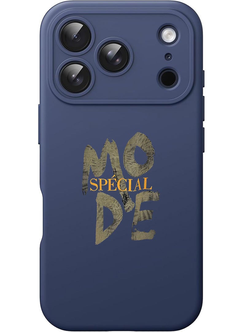 Theodor Protective Slim Fit Case Liquid Silicone Cover with Full Body Protection Anti-Scratch Shockproof Case For Apple iPhone 17 Pro Max (Blue) Mode special - Image 1