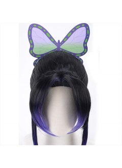 magic acgn Demon Slayer: Kimetsu no Yaiba Anime Wig With Hair Accessory Halloween Wig Costume Cosplay Wig  - Image 2