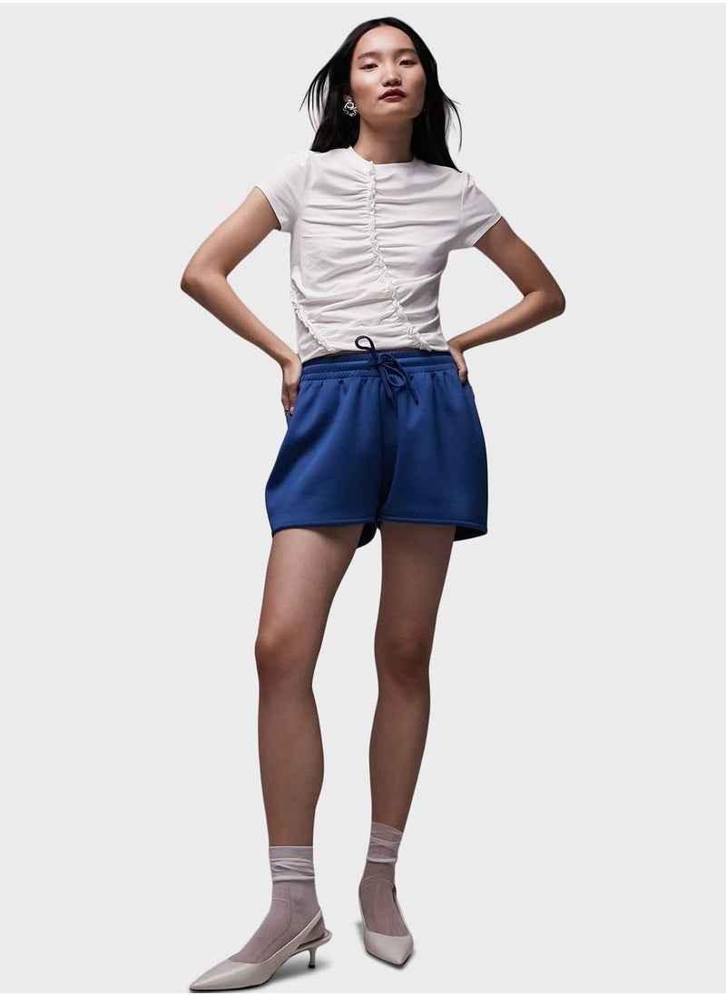 TOPSHOP Crew Neck Ruched Crop Top  - Image 4