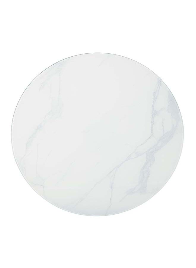 Ashley Homestore طاولة طعام بارشوني معدنية بيضاء 39.38 × 30 بوصة  - Image 5