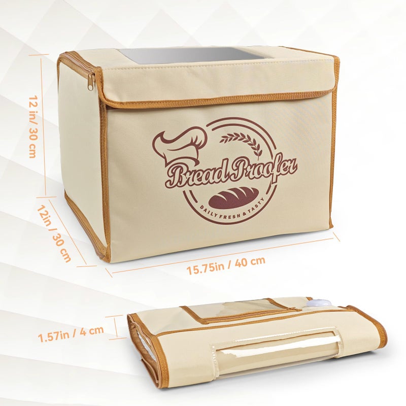 ANCENIC Folding Bread Proofing Box with Digital Temp Controller & 99H Timer and Metal Rack Multi-tier Insulated Collapsible Proofers for Sourdough, Pizza, Bread Baking, Yogurt, Kombucha - Image 3