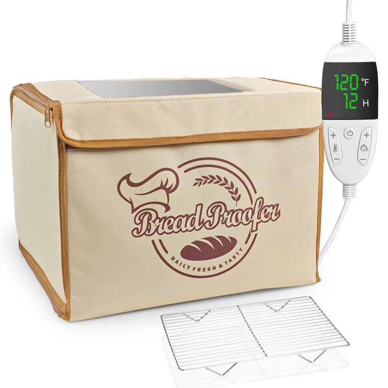 ANCENIC Folding Bread Proofing Box with Digital Temp Controller & 99H Timer and Metal Rack Multi-tier Insulated Collapsible Proofers for Sourdough, Pizza, Bread Baking, Yogurt, Kombucha - Image 1