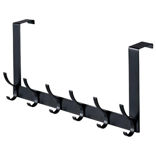 BOOMIBOO Over The Door Hooks, Sturdy Door Hanger, Towel Rack Towel Hooks for Bathroom 12 Hooks Large Over The Door for Bathroom, Bedroom，Kitchen - Image 1