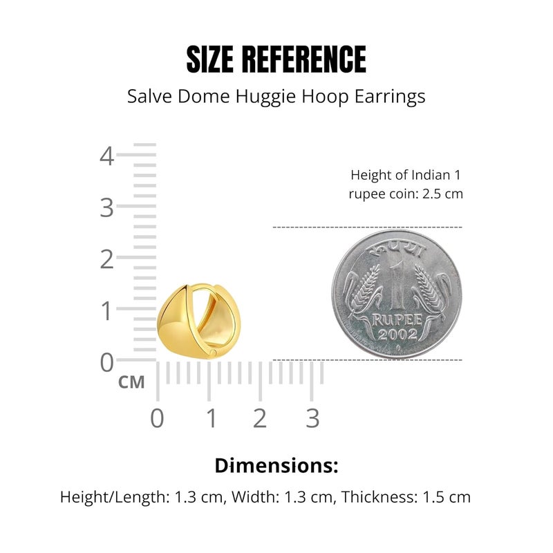 Salve Gold Earrings for Women – Dainty, Chunky, Huggie & Bow Styles | Anti-Tarnish Hypoallergenic Hoop & Stud Earrings | Aesthetic Fashion Jewelry for Girls & Women - Image 4