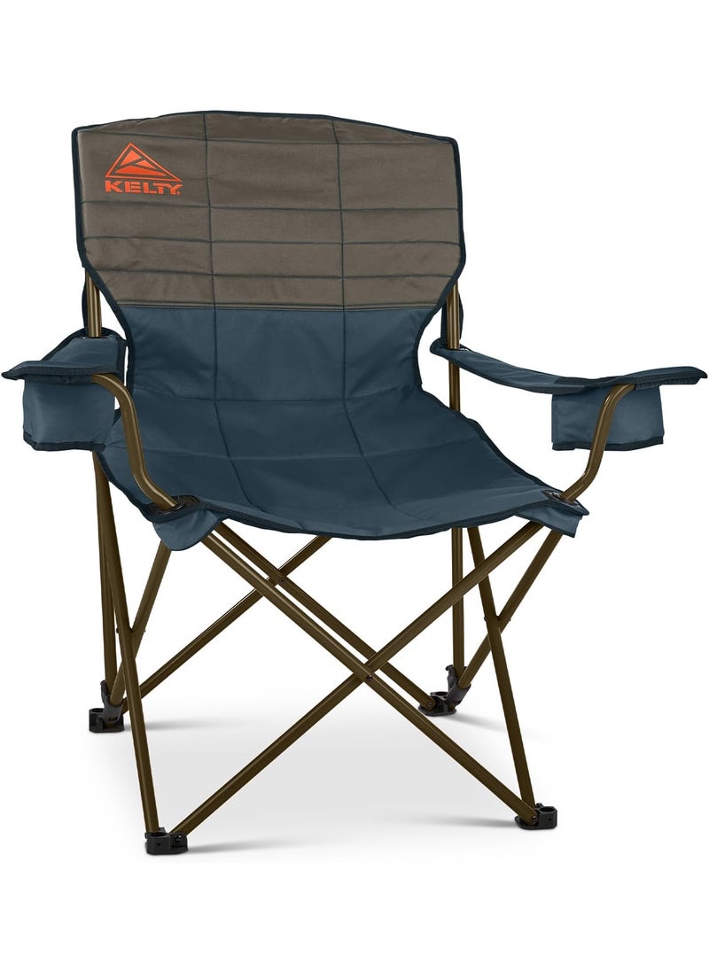 Kelty Kelty Deluxe Lounge Chair  Folding Outdoor Camp Chair Insulated Cupholders Customized Recline Steel Frame Padded Roll Storage 2024 Deep Lake  - Image 1