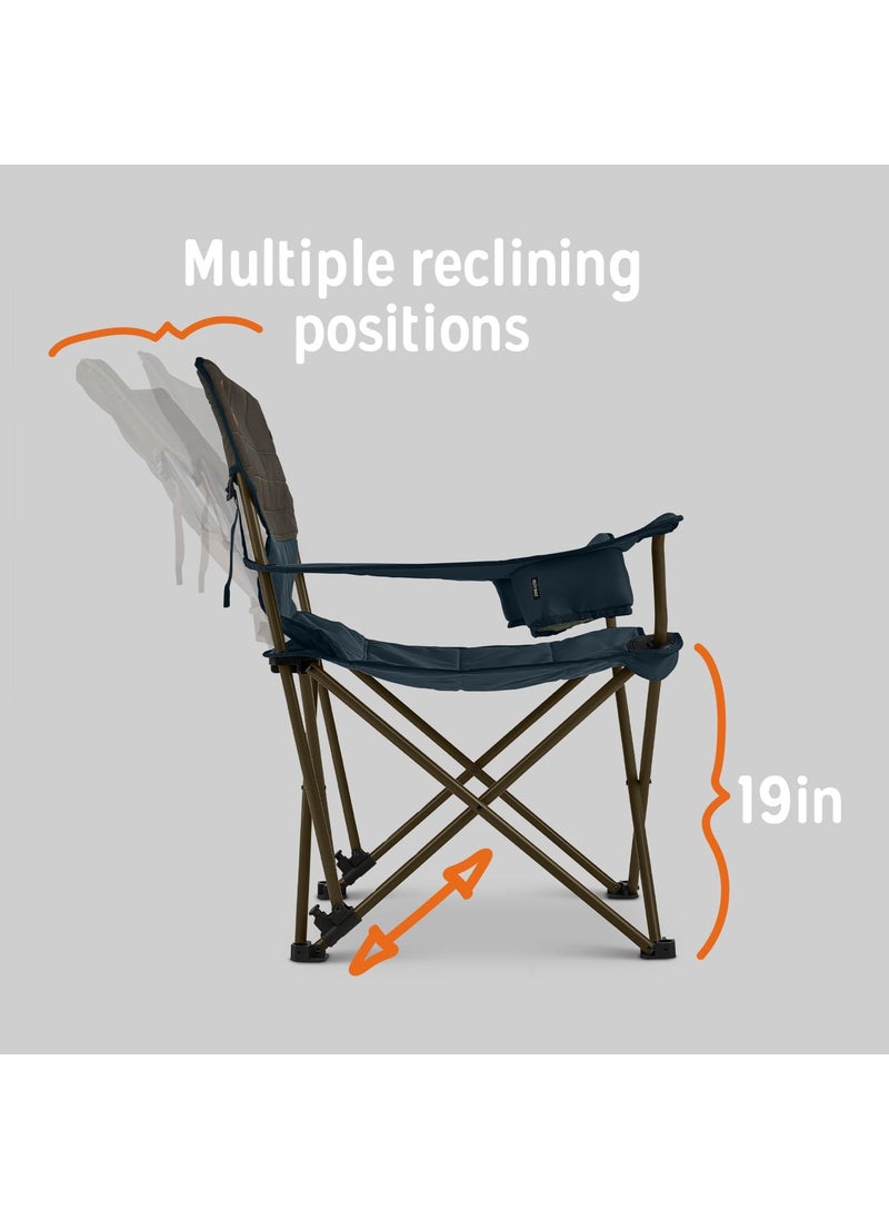 Kelty Kelty Deluxe Lounge Chair  Folding Outdoor Camp Chair Insulated Cupholders Customized Recline Steel Frame Padded Roll Storage 2024 Deep Lake  - Image 4