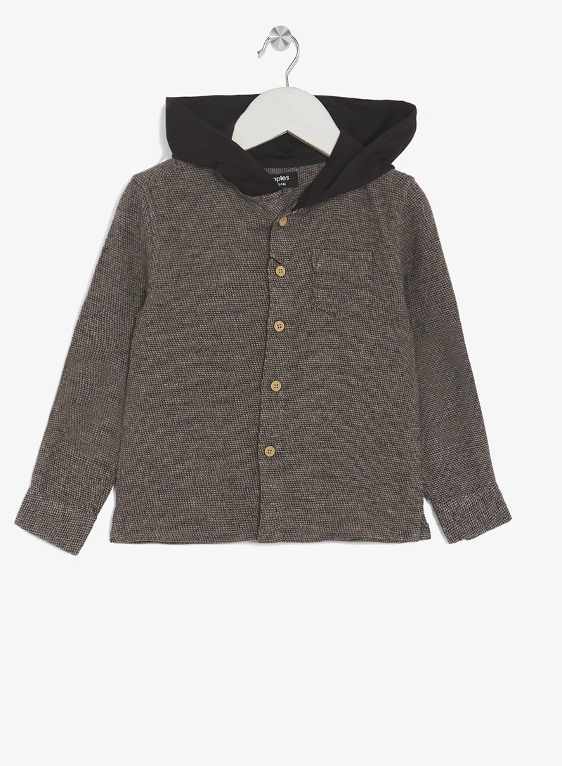 ريبلز مع نمشي قميص بأكمام طويلة للأولاد مع قبعة