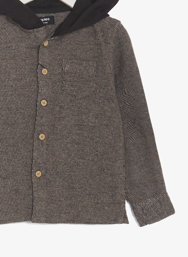 Ripples Boys Long Sleeves Shirt With Hoodie - Image 3