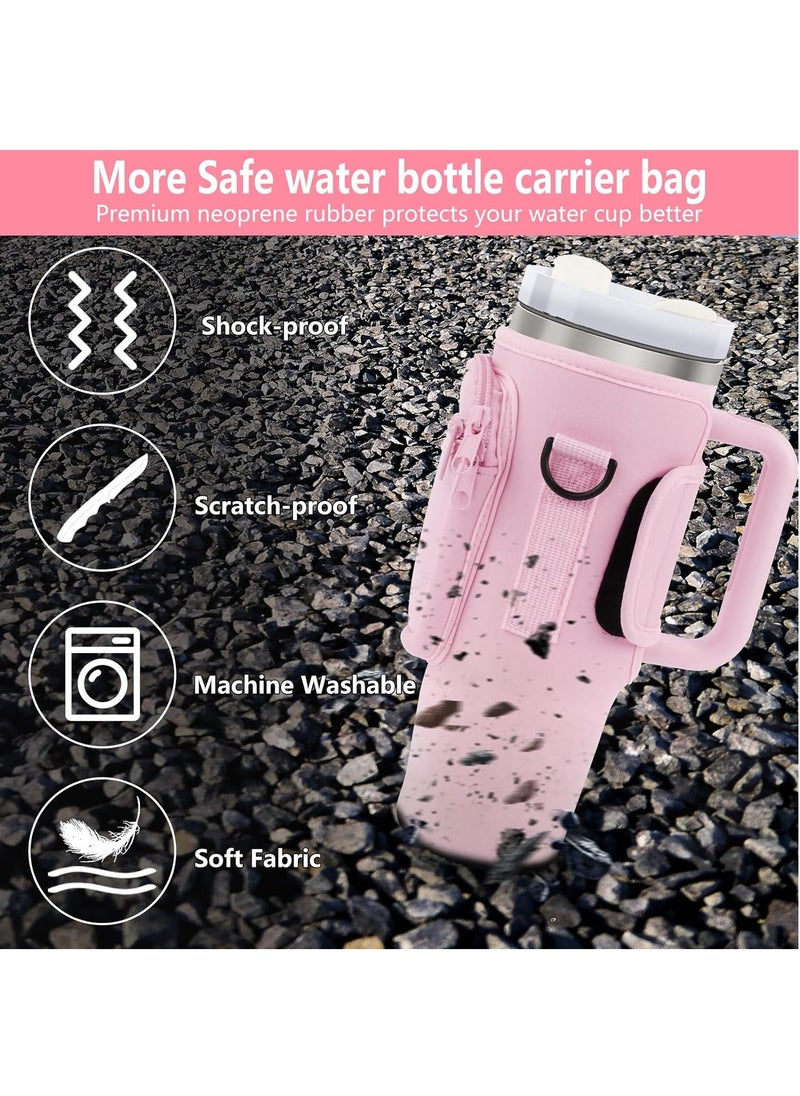 Water Bottle Carrier Bag for Stanley 40oz Tumbler, Water Bottle Holder with Pouch and Adjustable Strap, Sleeve Accessories with Pocket for 40oz Cup (Pink) - pzsku/Z023C3A216566079A5266Z/45/_/1715678462/4588ca32-f1e8-4d78-b63d-716bc6b2bca3