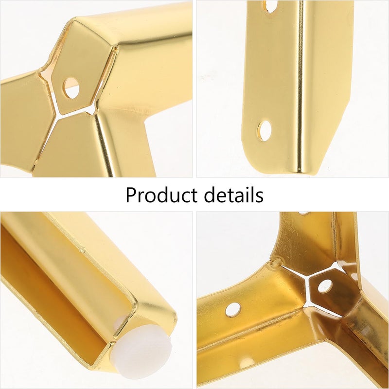 4 Pcs Gold Metal Furniture Legs Heavy Duty Replacement Feet For Sofa Couch Table Desk Cabinet - Image 4