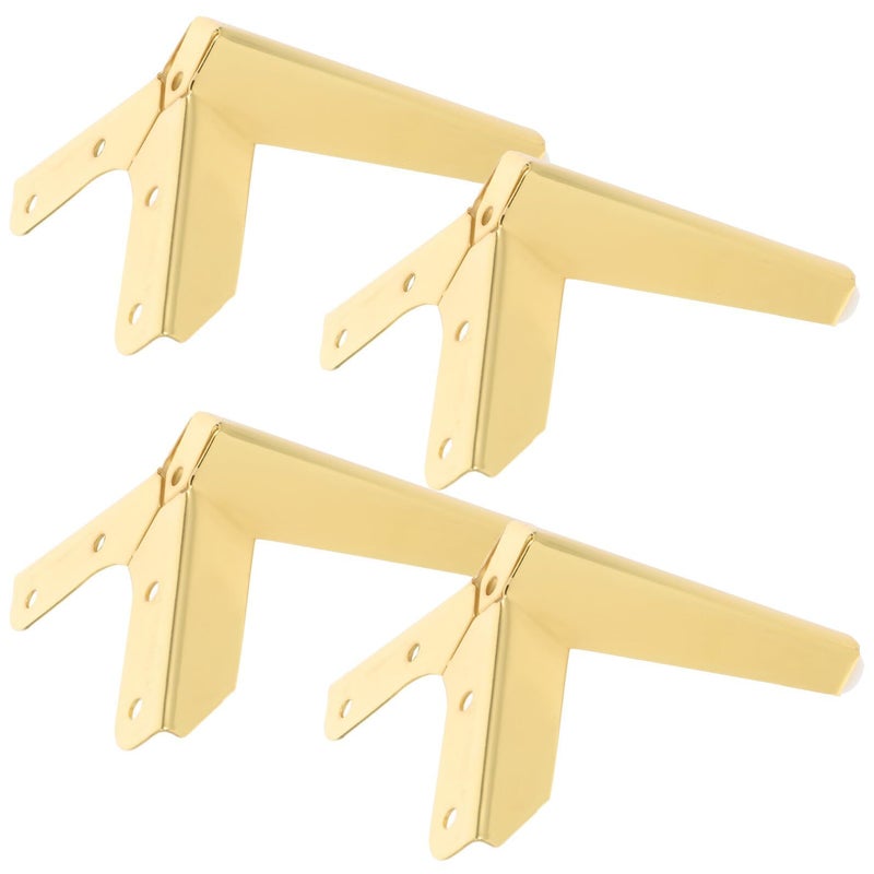 4 Pcs Gold Metal Furniture Legs Heavy Duty Replacement Feet For Sofa Couch Table Desk Cabinet - Image 2