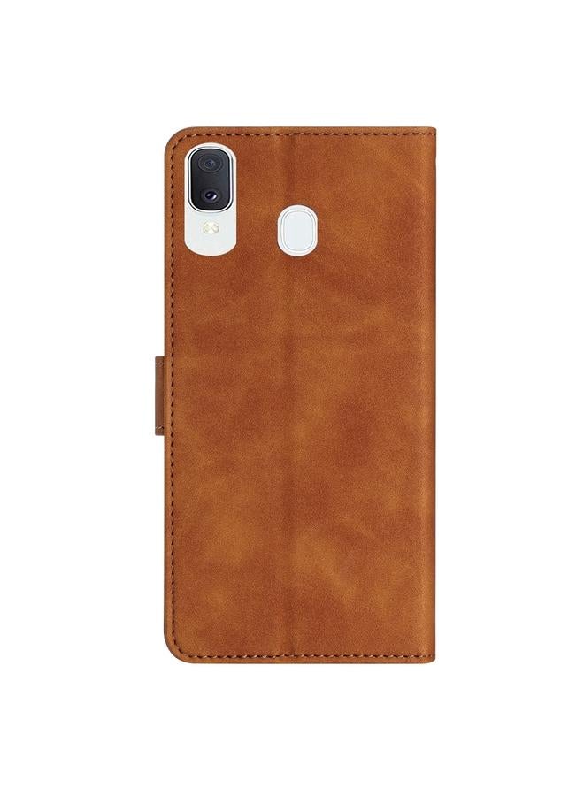 اس-توب جراب لهاتف Samsung Galaxy A20e مصنوع من الجلد المنقوش بسبع فراشات - Image 3