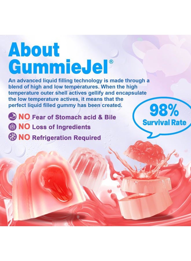 EnvyDeal Sugar Free Probiotic Gummies, 60 Billion CFU, 11 Strains with Prebiotic Fiber, Probiotic-Filled Gum - Image 5