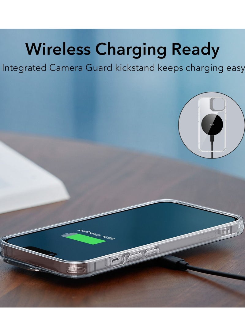 esrgear - ESR iPhone 14 Plus Classic Kickstand Serie Hard PC Back, Military Grade + Soft TPU Frame with Invisible Camera Kickstand 80-85° Angle enable PC+TPU+Matel - Image 1