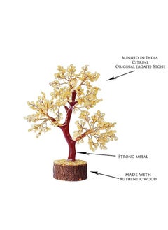 REBUY REBUY Citrine Stone Studded Semi Precious Tree for Home Decor (350 Beads, Yellow Color)  - Image 3