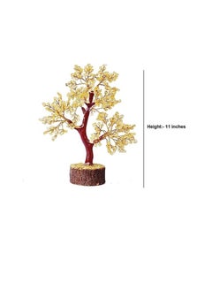 REBUY REBUY Citrine Stone Studded Semi Precious Tree for Home Decor (350 Beads, Yellow Color)  - Image 2