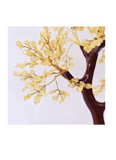 REBUY REBUY Citrine Stone Studded Semi Precious Tree for Home Decor (350 Beads, Yellow Color)  - Image 4