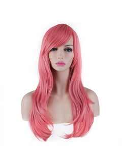 Akstore Akstore 28" 70cm Fashion Wigs Long Wavy Curly Hair Cosplay Wig & Wig Cap (Pink)  - Image 3