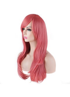 Akstore Akstore 28" 70cm Fashion Wigs Long Wavy Curly Hair Cosplay Wig & Wig Cap (Pink)  - Image 4