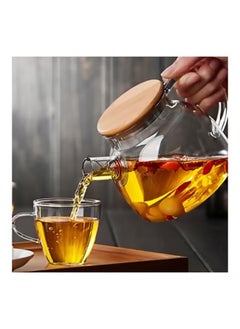 ماركة غير محددة اشيك براد شاي شفاف بايركس مُقاوم للحرارة زجاج مزود بمصفاه سوسته لتصفية  - Image 4