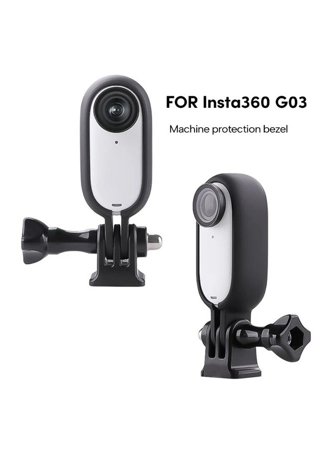 O Ozone حافظة تثبيت واقية لـ Insta360 GO 3 مع محول ثقب لولبي مقاس 1/4 بوصة وقفص إطار بلاستيكي واقي بمسامير قصيرة  - Image 2