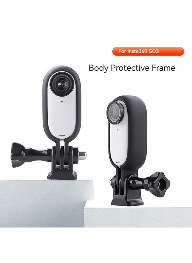 O Ozone - Protective Mounting Case for Insta360 GO 3 with 1/4 Screw Hole Adaptor and Short Screw Protective Plastic Frame Cage - Image 1
