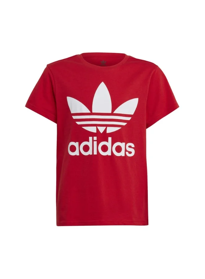 adidas TREFOIL TEE Red Originals Kids T-SHIRTS